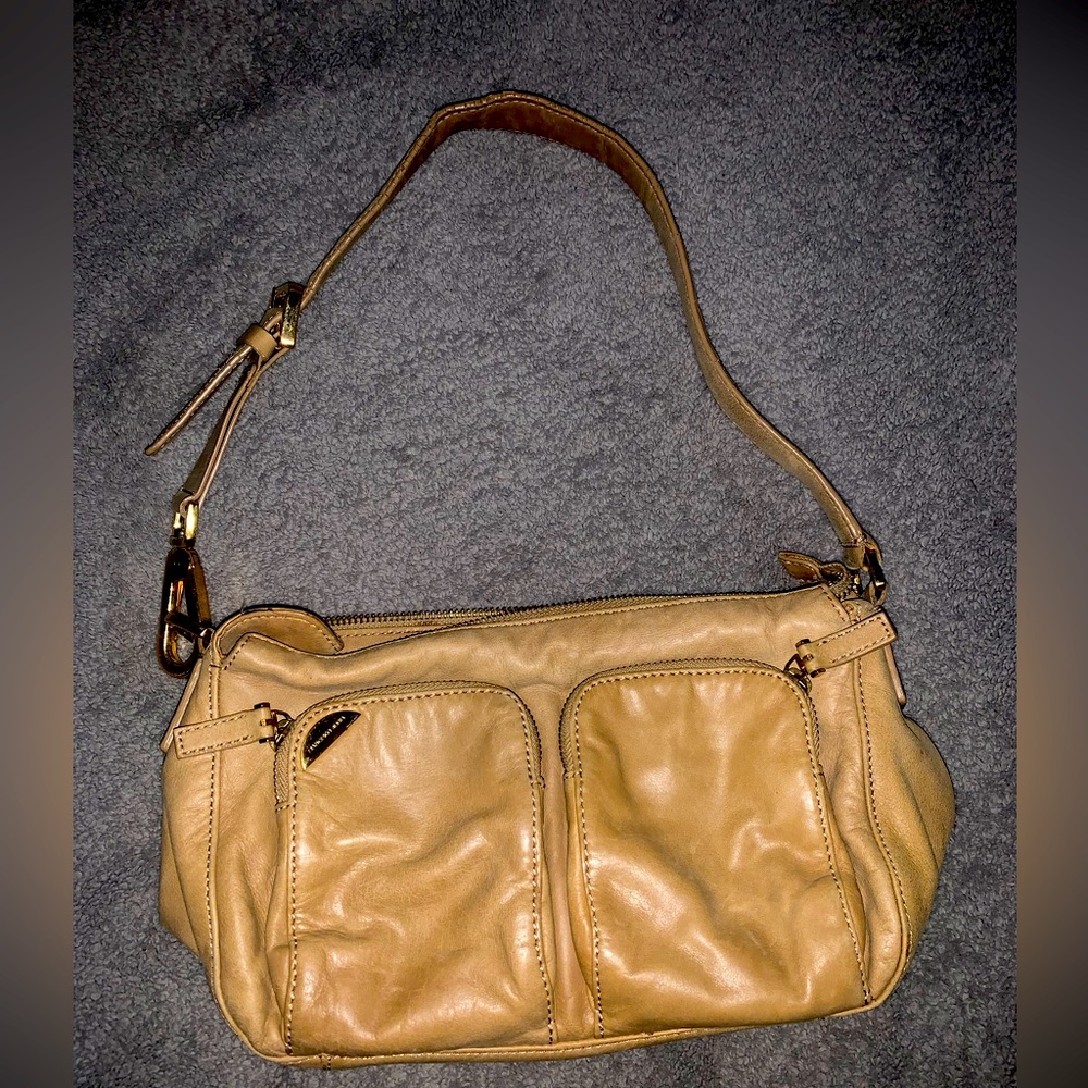 Francesco Biasia tan leather handbag